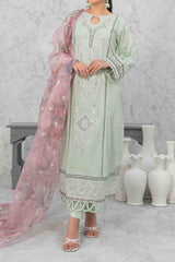 Zareesh by Tawakkal Semi Stitched 3 Piece Emb Fancy Suit-Z-9011
