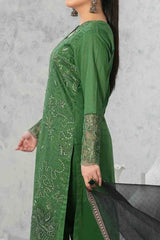 Zareesh by Tawakkal Semi Stitched 3 Piece Emb Fancy Suit-Z-9022