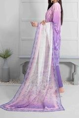 Zuha By Tawakkal Unstitched 3 Piece Emb Lawn Print Suit-D-9023