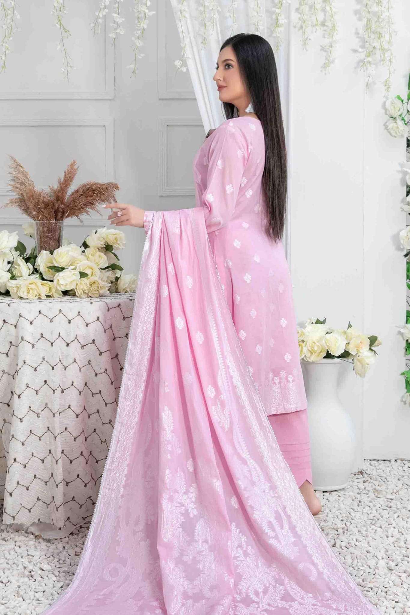 Afra by Tawakkal Unstitched 3 Piece Broshia Banarsi Lawn Collection'2023-A-9204