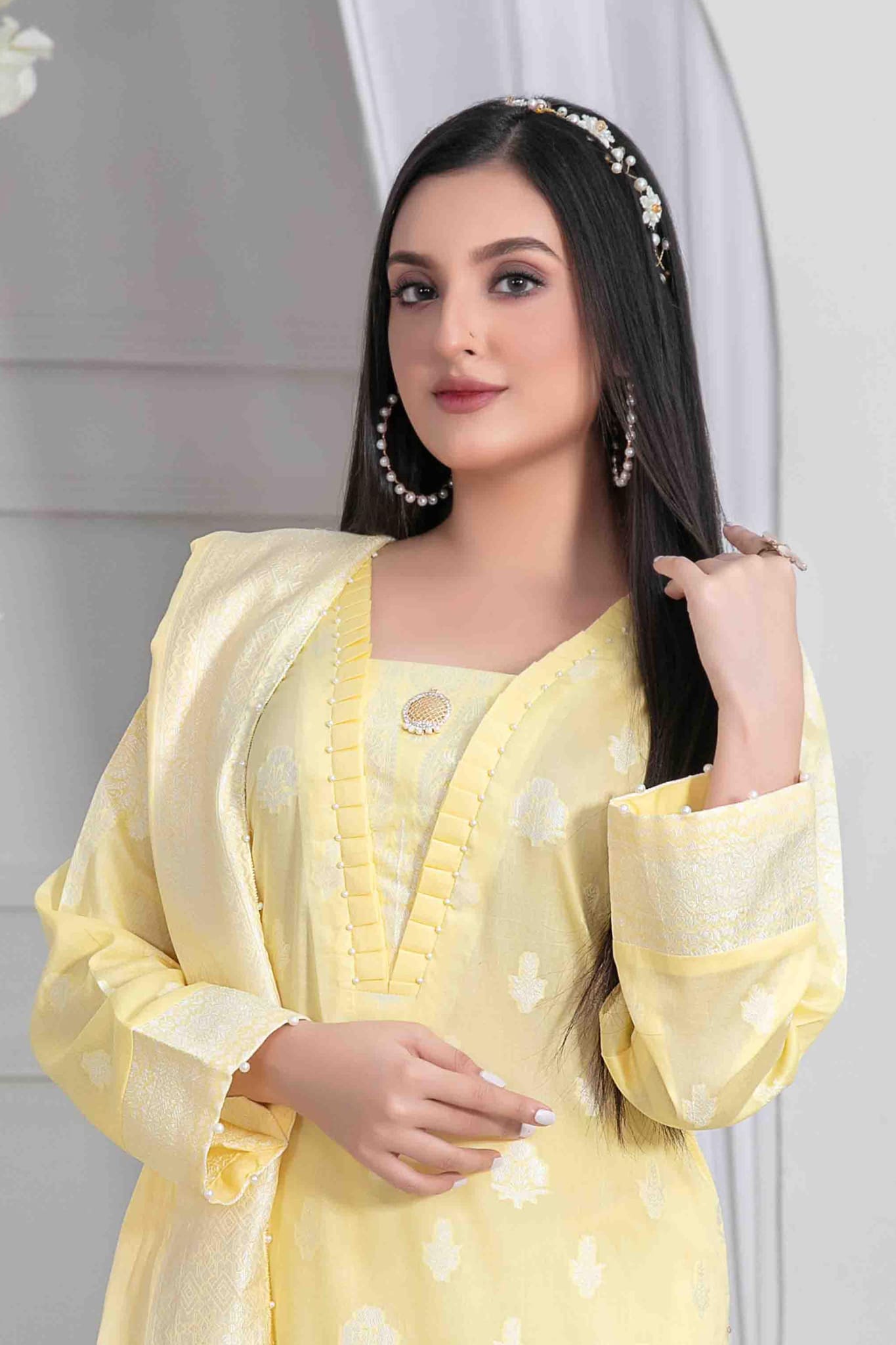 Afra by Tawakkal Unstitched 3 Piece Broshia Banarsi Lawn Collection'2023-A-9209