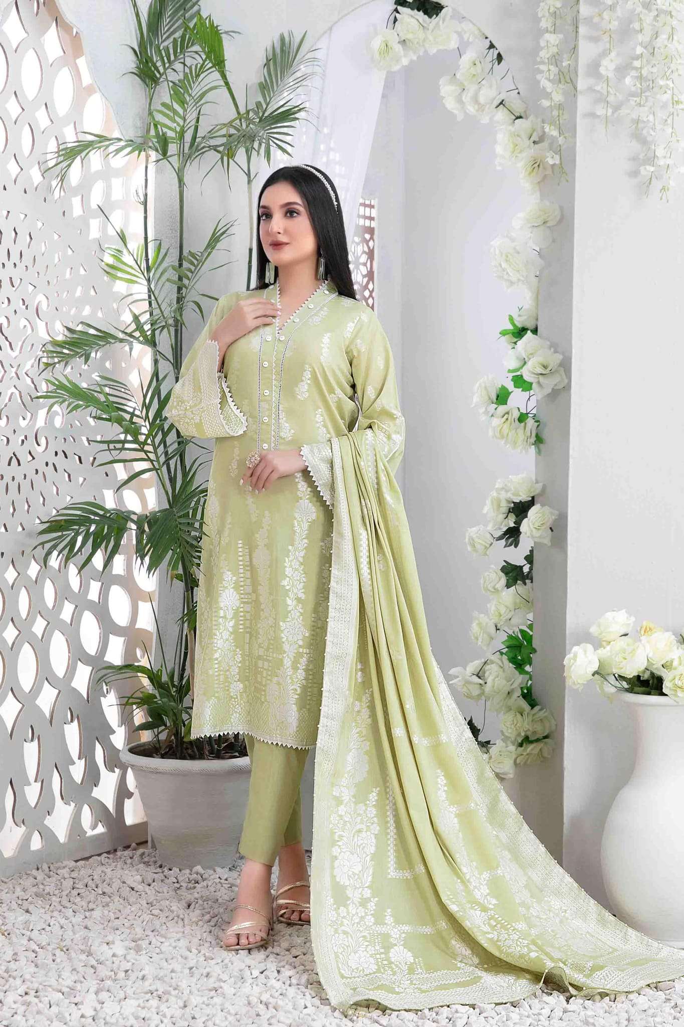 Afra by Tawakkal Unstitched 3 Piece Broshia Banarsi Lawn Collection'2023-A-9213