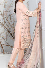 Amora by Tawakkal Unstitched 3 Piece Cotton Schiffli Emb Suit-A-9234