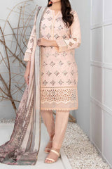 Amora by Tawakkal Unstitched 3 Piece Cotton Schiffli Emb Suit-A-9234