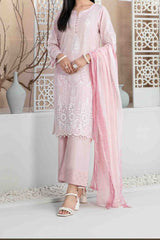 Zuha By Tawakkal Unstitched 3 Piece Emb Lawn Print Suit-D-9303