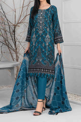 Zuha By Tawakkal Unstitched 3 Piece Emb Lawn Print Suit-D-9304