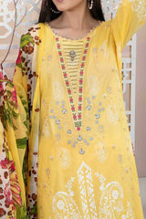 Zuha By Tawakkal Unstitched 3 Piece Emb Lawn Print Suit-D-9305