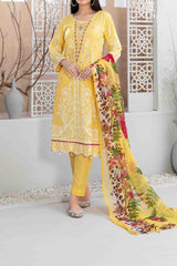 Zuha By Tawakkal Unstitched 3 Piece Emb Lawn Print Suit-D-9305