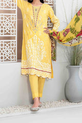 Zuha By Tawakkal Unstitched 3 Piece Emb Lawn Print Suit-D-9305