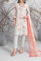 Zuha By Tawakkal Unstitched 3 Piece Emb Lawn Print Suit-D-9307