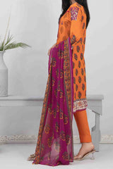 Zuha By Tawakkal Unstitched 3 Piece Emb Lawn Print Suit-D-9309