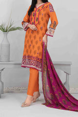 Zuha By Tawakkal Unstitched 3 Piece Emb Lawn Print Suit-D-9309