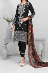 Zuha By Tawakkal Unstitched 3 Piece Emb Lawn Print Suit-D-9310