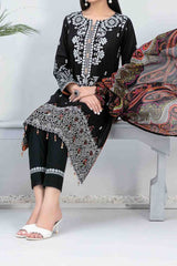 Zuha By Tawakkal Unstitched 3 Piece Emb Lawn Print Suit-D-9310