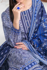 Safeena by Tawakkal Unstitched 3 Piece Digital Print Slub Lawn Suit-S-9341