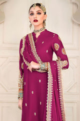 Maria B Sateen Unstitched 3 Piece Embroidered Suit-CST-601