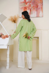 Qurb Stitched 2 Piece Summer Collection'2025-Parrot Hue