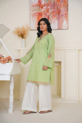 Qurb Stitched 2 Piece Summer Collection'2025-Parrot Hue