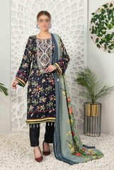 Seher by Tawakkal Unstitched 3 Piece Linen Suit-S-7540-B