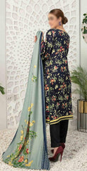Seher by Tawakkal Unstitched 3 Piece Linen Suit-S-7540-B