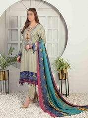 Seher by Tawakkal Unstitched 3 Piece Linen Suit-S-7541-A