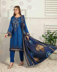 Seher by Tawakkal Unstitched 3 Piece Linen Suit-S-7542-B