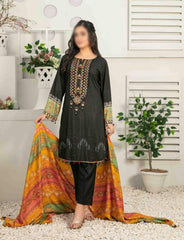 Seher by Tawakkal Unstitched 3 Piece Linen Suit-S-7544-A