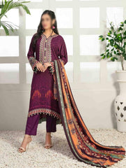 Seher by Tawakkal Unstitched 3 Piece Linen Suit-S-7544-B