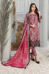 Frey by Tawakkal Unstitched 3 Printed & Emb Lawn Suit-FT-8634