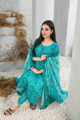 Frey by Tawakkal Unstitched 3 Printed & Emb Lawn Suit-FT-8635