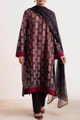Coco Prints by Zara Shahjahan Unstitched 3 Piece Lawn Suit-D-09-Surkh