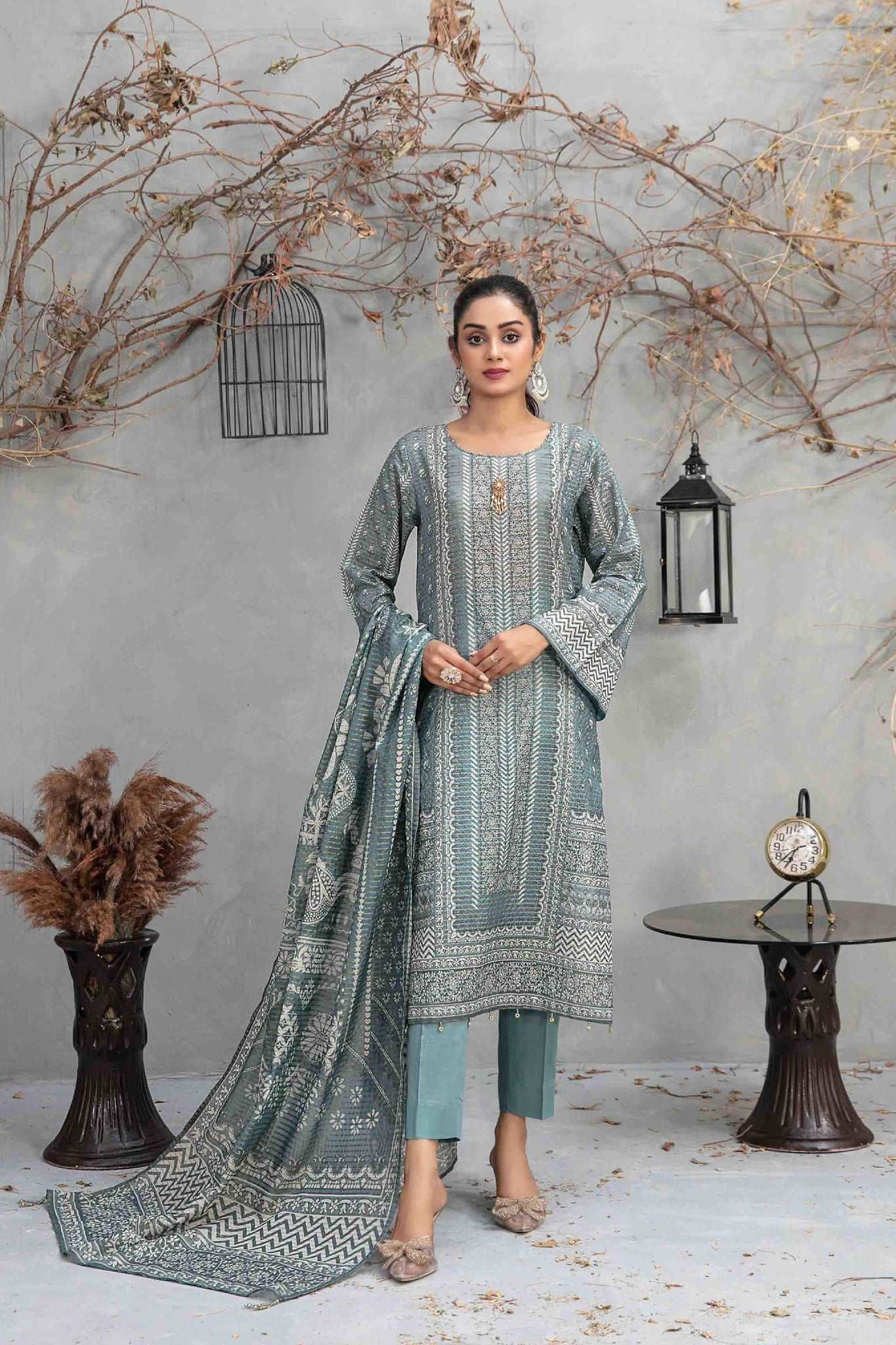 Amaya by Tawakkal Unstitched 3 Piece Digital Printed Slub Lawn Collection'2023-A-9065