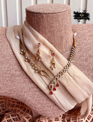Made For Her-Elviera AD Zircon Necklace Set - KFS1022