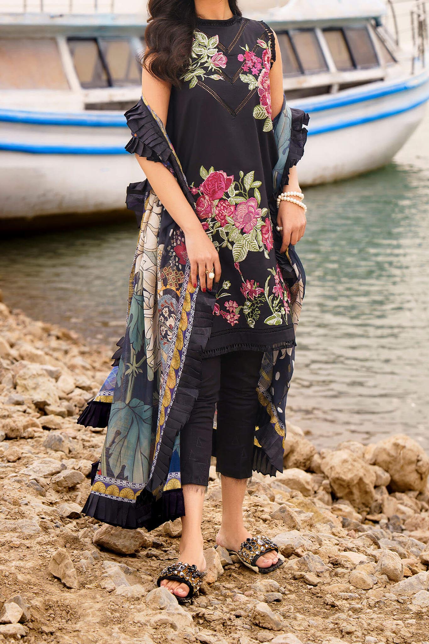 Meraki by Asifa N Nabeel Unstitched 3 Piece Lawn Collection'2024-Daphne