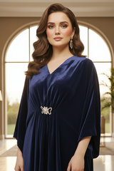 Veloria By Dressline Velvet Kaftan Winter Collection'2025-veloria-stitched-midnight-royale