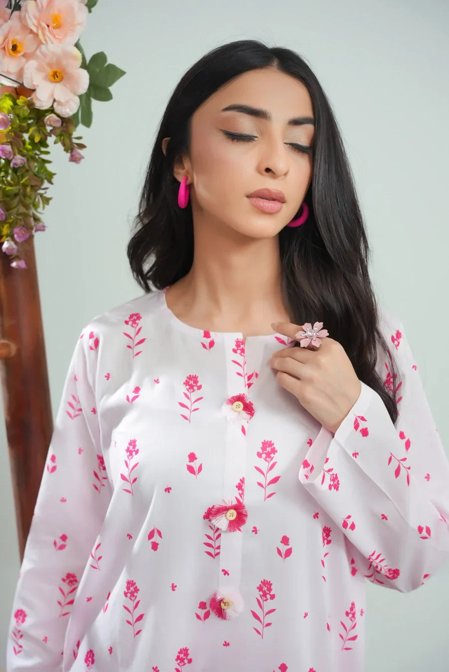Dhaga Stitched 2 Piece Lawn Collection'2025-Matching separate 0049