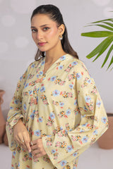Basic Essentials By Dor Stitched Co Ords Digital Printed Cotton Collection'2025-DBEC-01-Lemon