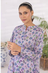 Basic Essentials By Dor Stitched Co Ords Digital Printed Cotton Collection'2025-DBEC-03-Lilac