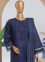 Damask By HZ Stitched 3 Piece Gold Jacquard Eid Edit Collection-DBJ-041
