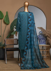 Damask By HZ Stitched 3 Piece Gold Jacquard Eid Edit Collection-DBJ-045
