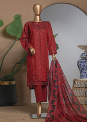 Damask By HZ Stitched 3 Piece Gold Jacquard Eid Edit Collection-DBJ-046