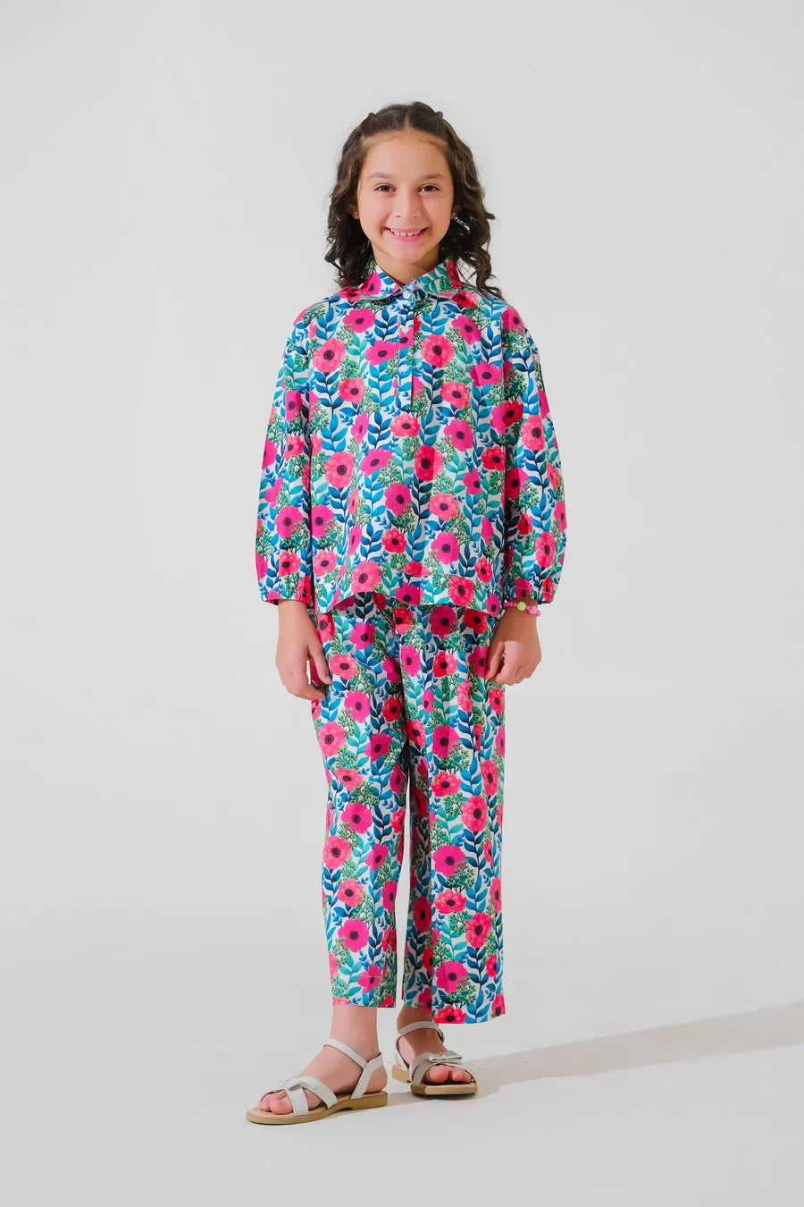 Dhaga Stitched 2 Piece Premium Cambric Kids Collection'2025-Wren