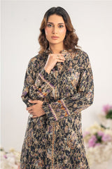 Odyssey By Dor Stitched Co Ords Printed Jacquard Chapter-01 Collection'2025-DJOC-01-Black