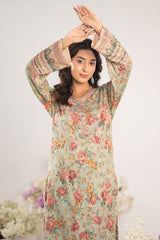 Odyssey By Dor Stitched Co Ords Printed Jacquard Chapter-01 Collection'2025-DJOC-04-Mint