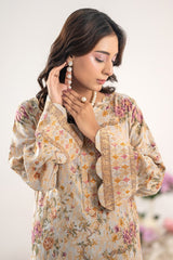 Odyssey By Dor Stitched Co Ords Printed Jacquard Chapter-01 Collection'2025-DJOC-06-Cream