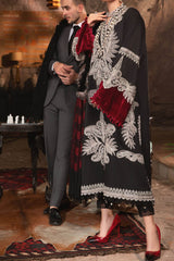 Maria B Unstitched 3 Piece Linen Winter Suit-DL-1004