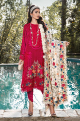 Maria B Unstitched 3 Piece Linen Winter Suit-DL-1010