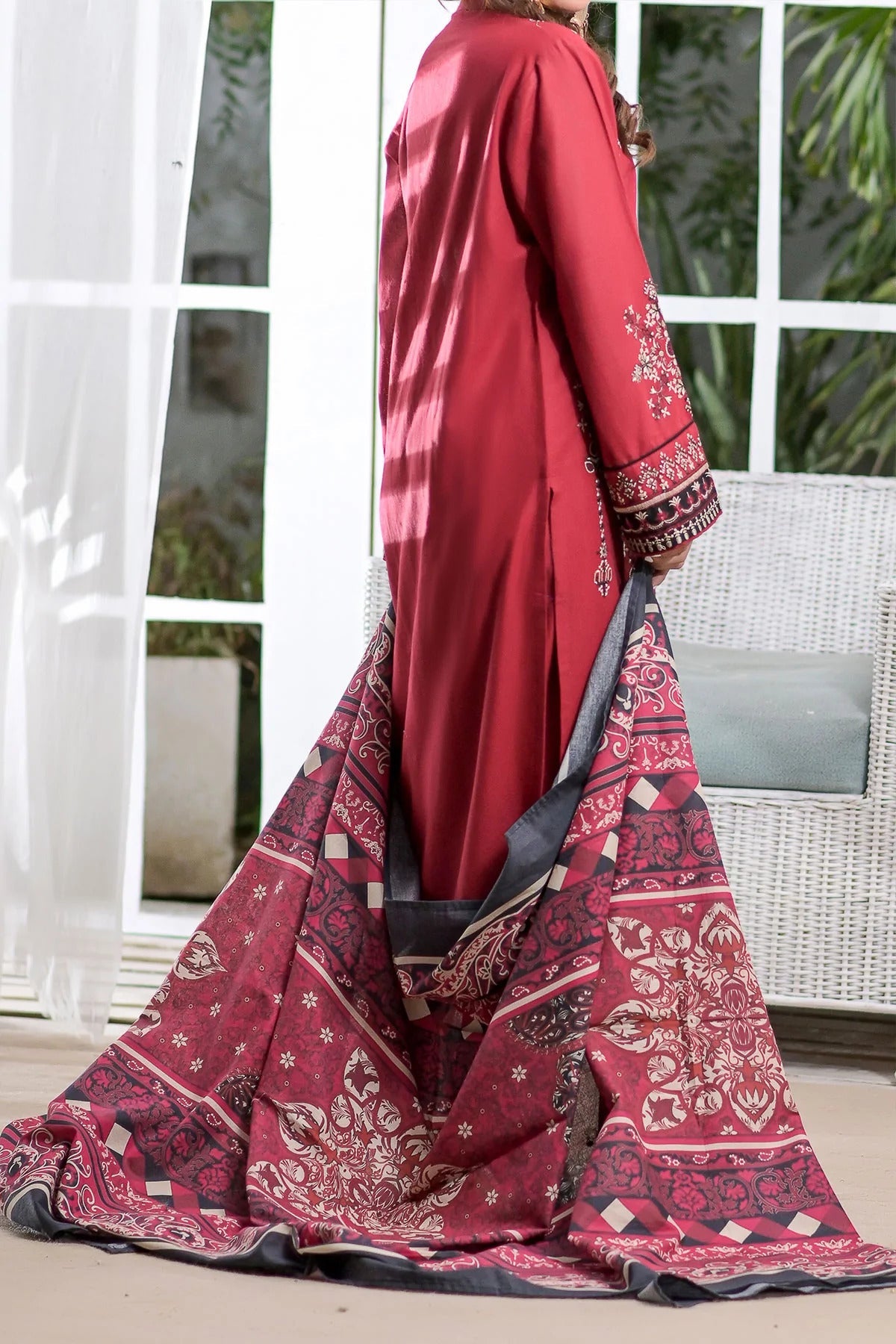 Rafia Khas Unstitched 3 Piece Embroidered Khaddar Collection'2022-UN-DPKH-26