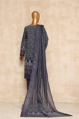 Sada Bahar Stitched 3 Piece Printed Lawn Suit-DPL-3833-Blue