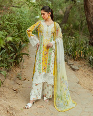 Gul Bahar By Inara Stitched 3 Piece Summer Suit-CANNA DR-07